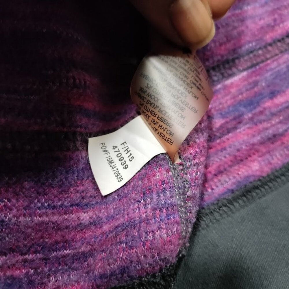Title Nine Swacket Womens Size L Full Zip Tunic Sweater Jacket Gray Purple Pink - Picture 8 of 15